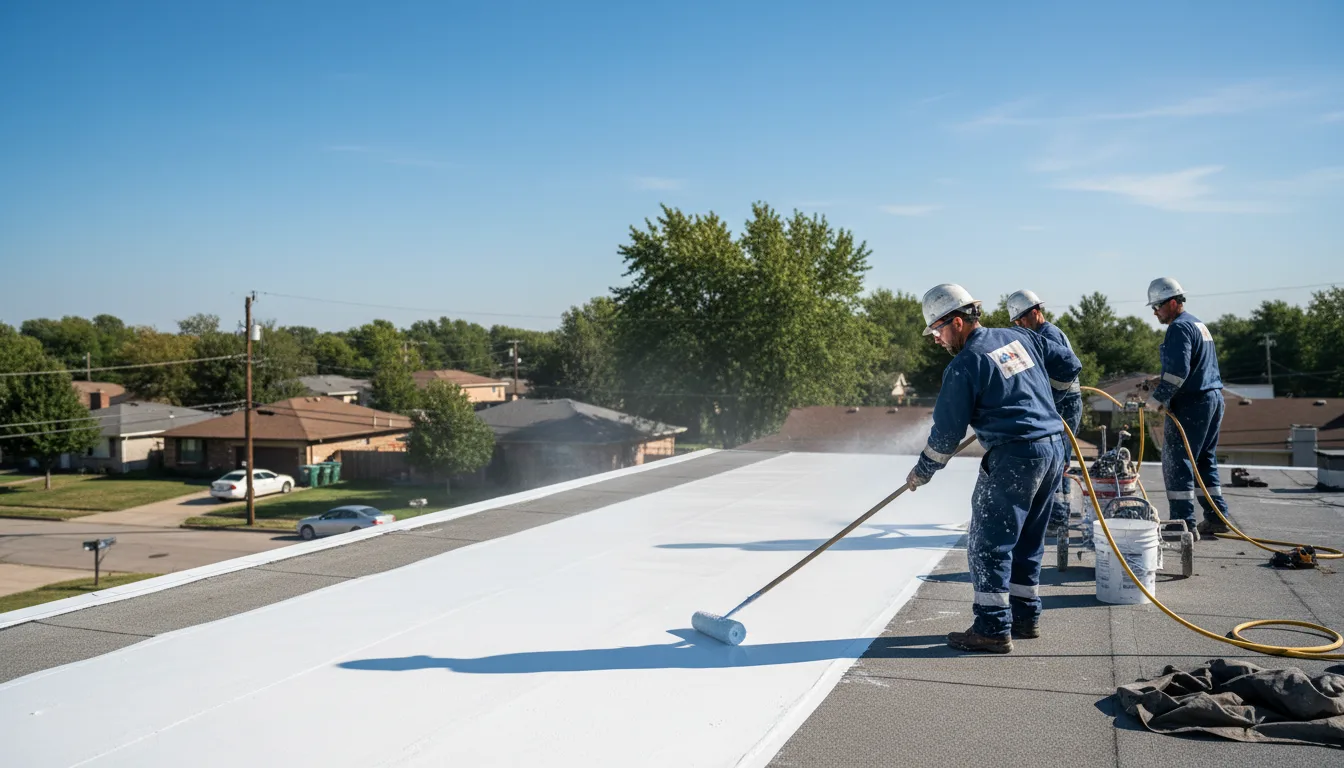 Commercial roof coating in Millstadt, IL near me